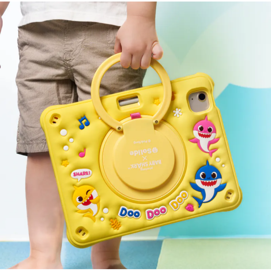 solide鯊魚寶寶iPad 多功能兒童平板保護殼-細節圖2