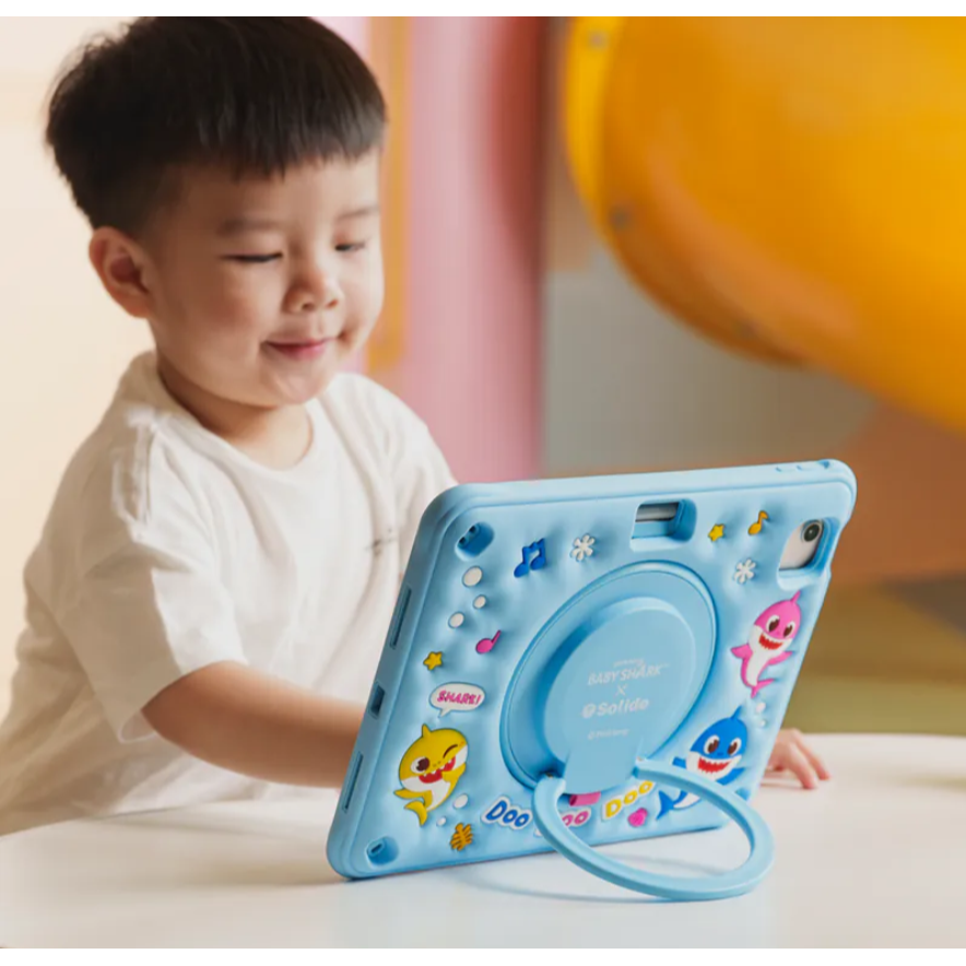 solide鯊魚寶寶iPad 多功能兒童平板保護殼-細節圖3