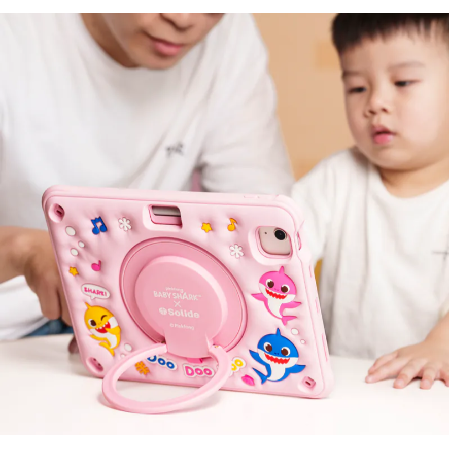 solide鯊魚寶寶iPad 多功能兒童平板保護殼-細節圖4