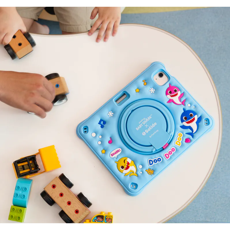 solide鯊魚寶寶iPad 多功能兒童平板保護殼-細節圖5