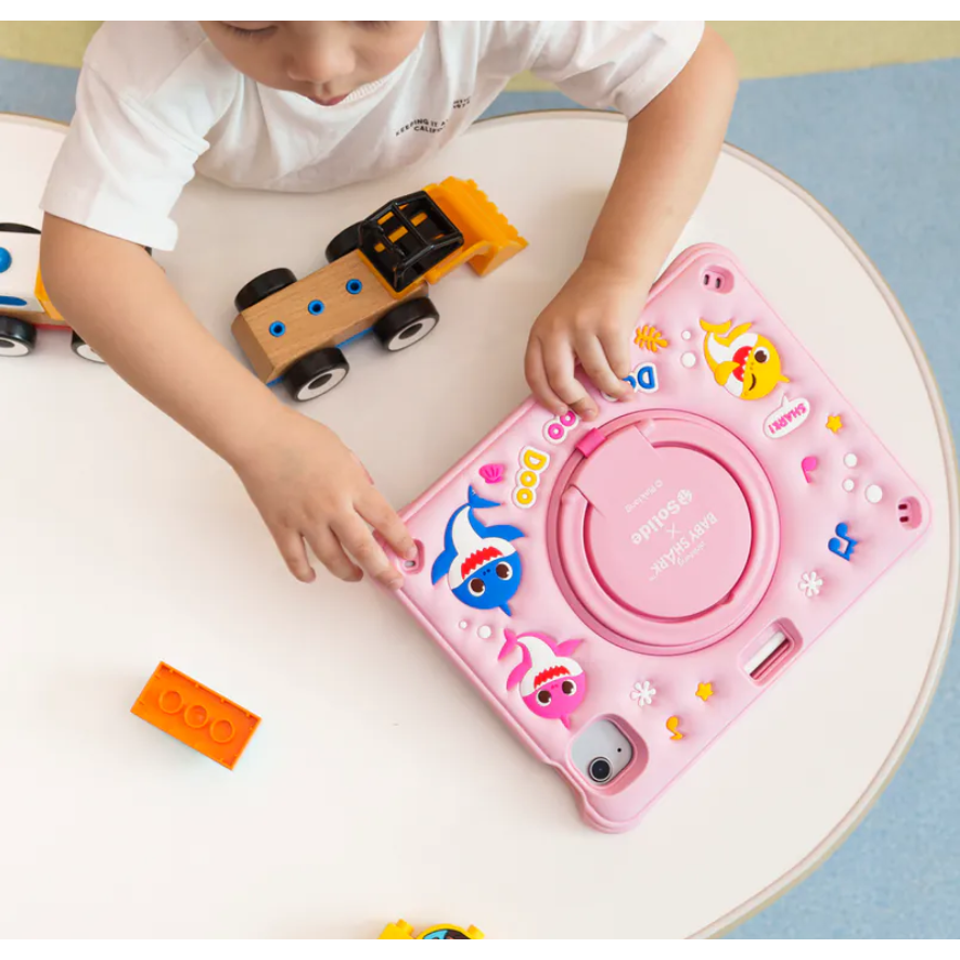 solide鯊魚寶寶iPad 多功能兒童平板保護殼-細節圖6