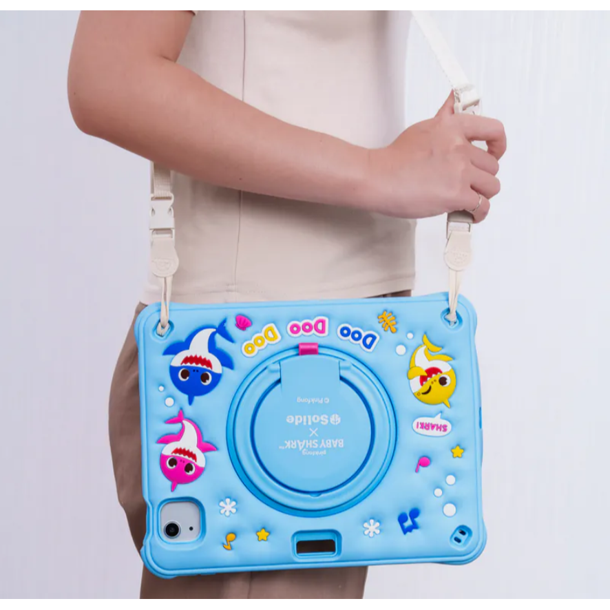 solide鯊魚寶寶iPad 多功能兒童平板保護殼-細節圖7