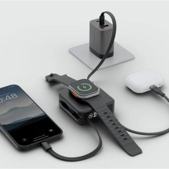 ENERGEA Mini+10000mAh 磁吸帶線行動電源 USB-C to USB-C｜WH標示-細節圖2