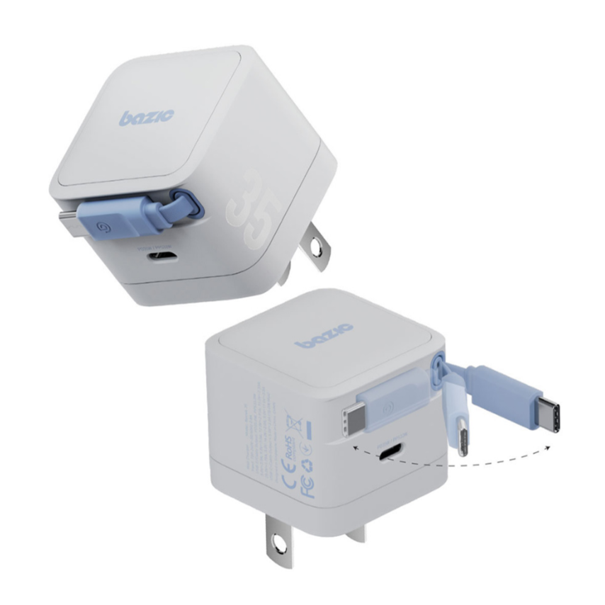 bazic Retrek 35W GaN氮化鎵自帶線快充電源供應器/充電頭/充電器-細節圖2