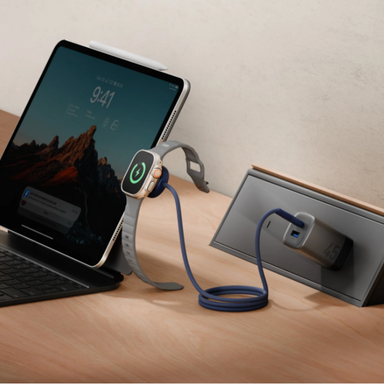 Flow Duo USB-C to USB-C+Apple Watch 二合一手錶充電線 1.5-細節圖2