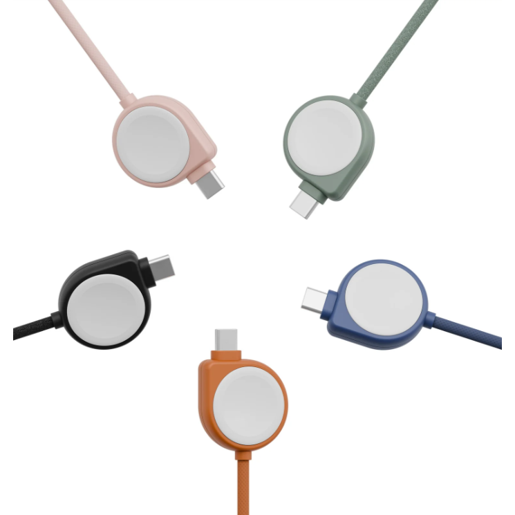 Flow Duo USB-C to USB-C+Apple Watch 二合一手錶充電線 1.5-細節圖3