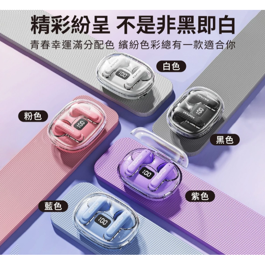 AWEI ENC抗噪 T86S 真無線藍牙耳機 TWS耳機 IPX6防水防汗 通話抗噪 入耳式 藍牙6.0-細節圖4