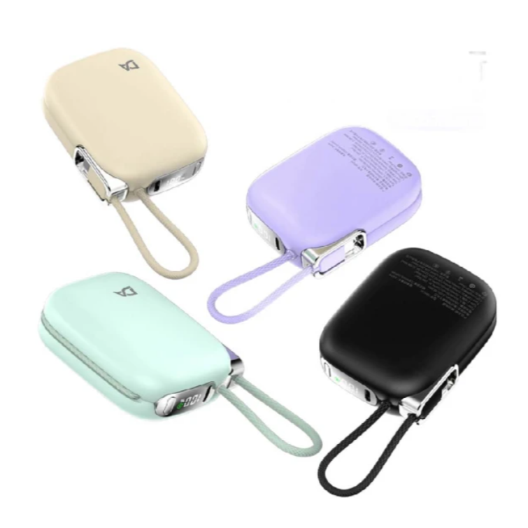 DA 22.5W超級快充 小電寶 10000mAh 自帶線行動電源(Type-C+Lightning 數位電量顯示)-細節圖7