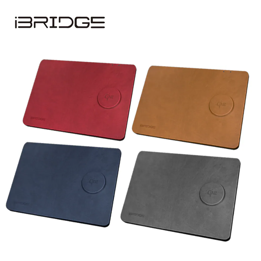 【iBRIDGE】急速Qi2無線皮革鼠墊充電器(IBW022)-細節圖2