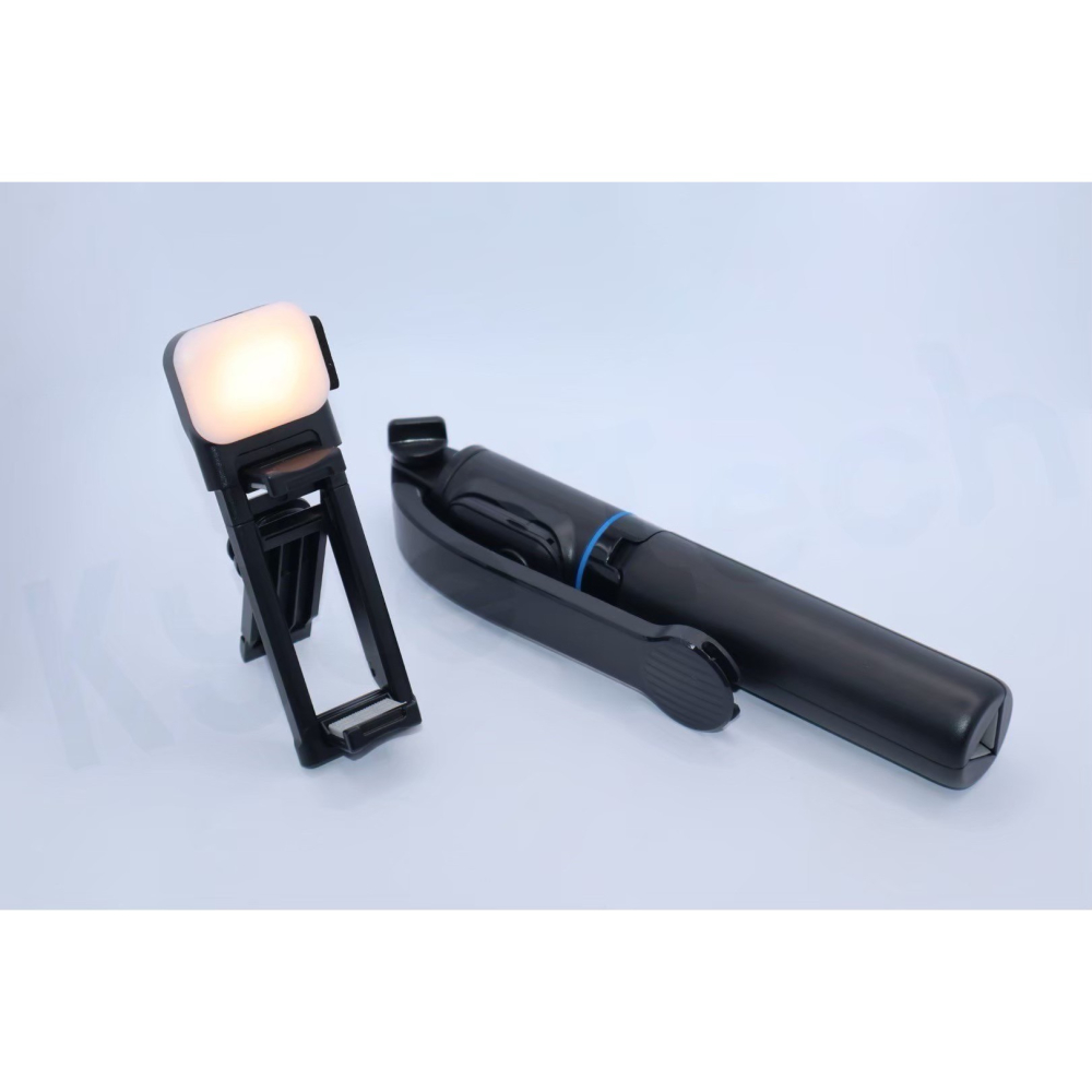 可拆式補光燈自拍桿三腳架（有燈版）| 藍芽遙控 一體收納-細節圖2