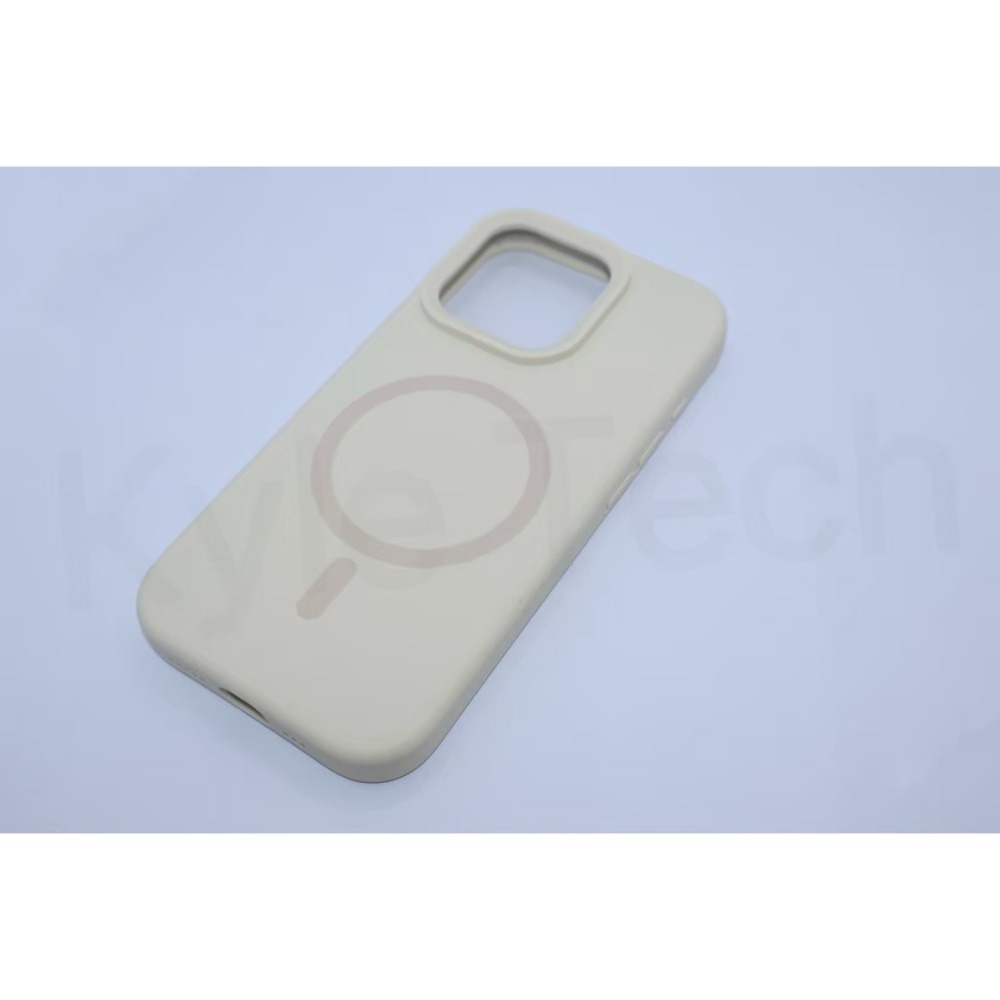 柔霧液態矽膠磁吸手機殼-奶霜白-細節圖7