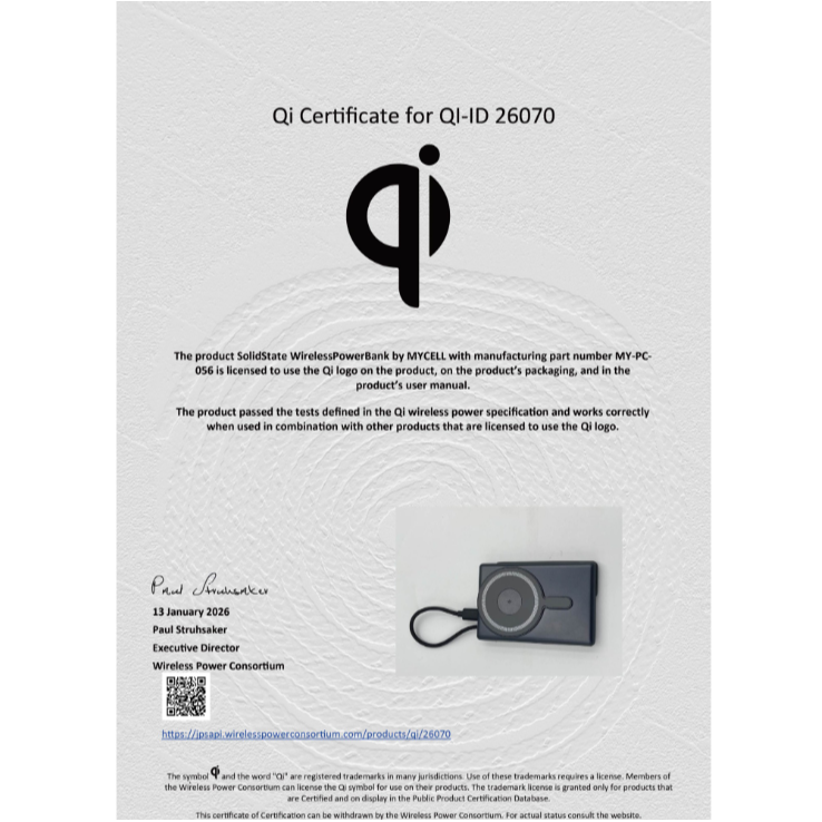 MYCELL qi2準固態電芯無線快充行動電源-細節圖4