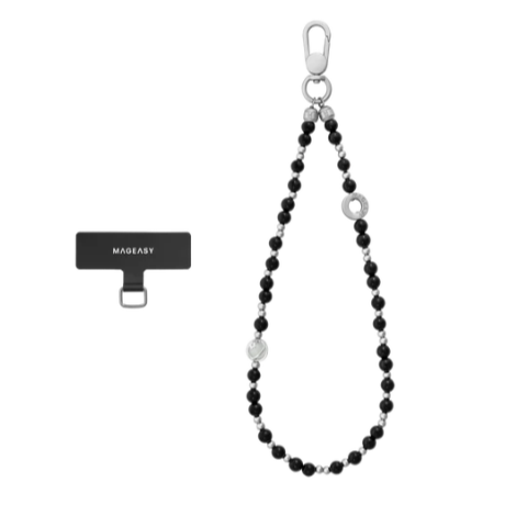 Beaded Wrist Strap 串飾手腕掛繩 / 掛繩片組 黑瑪瑙-細節圖2