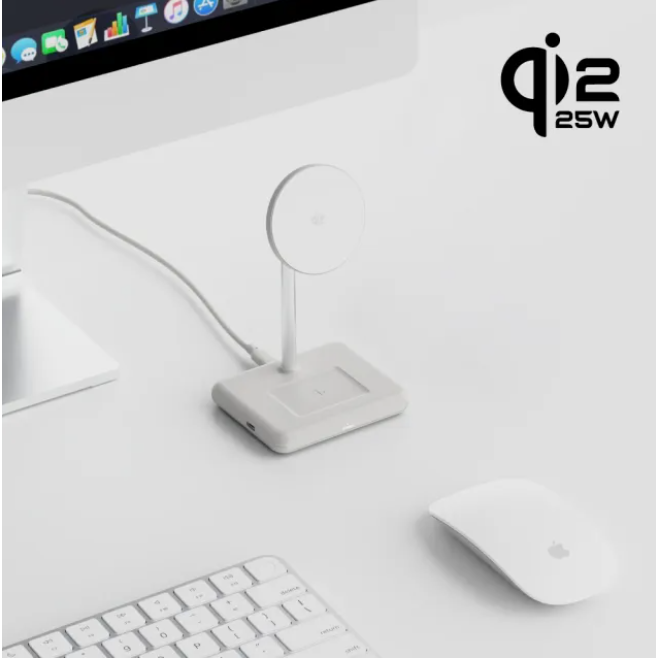 ALLiteAllite WQ2 Qi2.2 2+1 磁吸無線充電座（ Qi2.2認證支援 25W 無線快充 ）-細節圖4