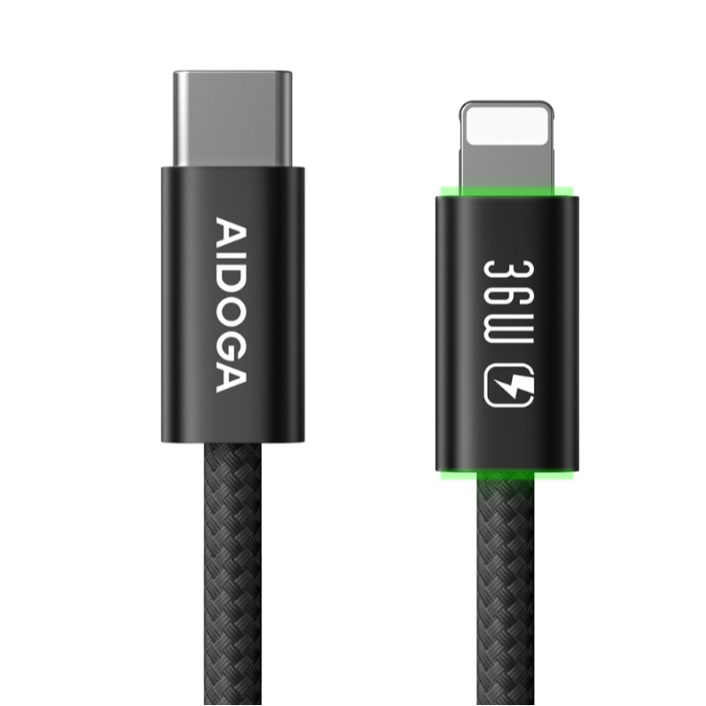AIDOGA  Type-C TO Lightning PD充電傳輸編織快充線 LightFlex系列-細節圖2