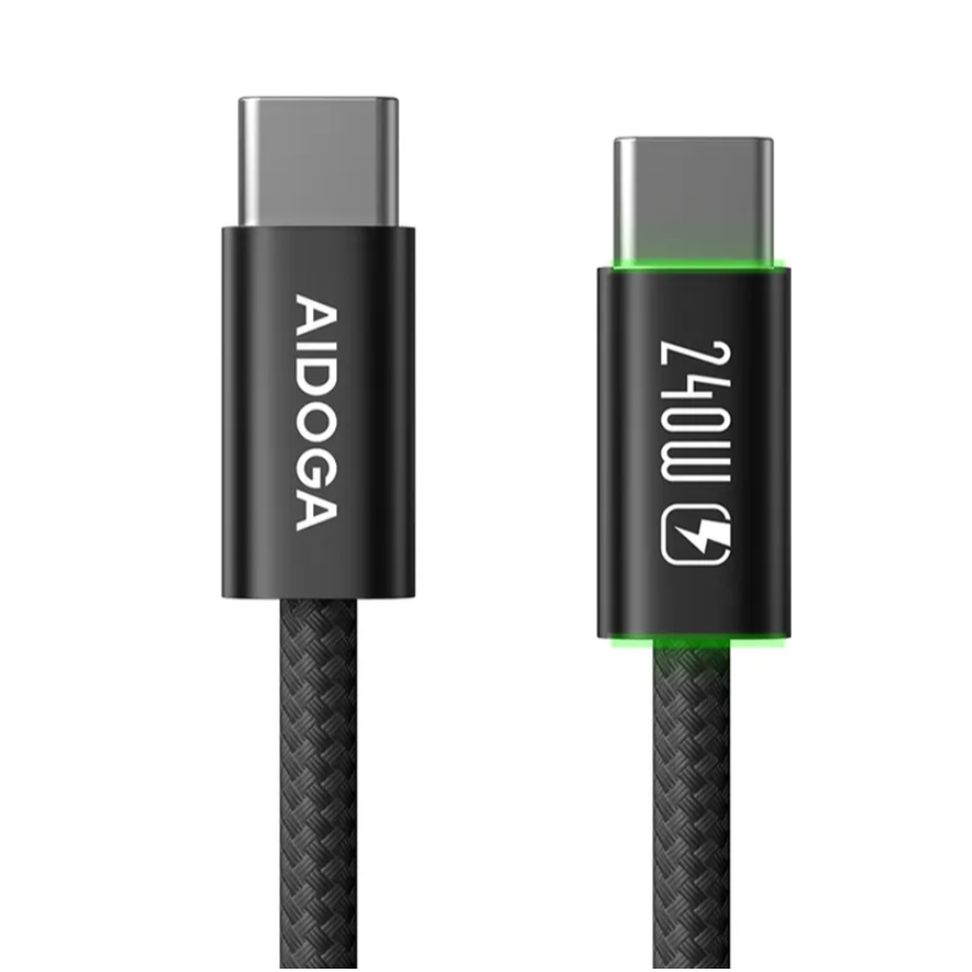 AIDOGA 240W USB-C TO Type-C PD充電傳輸編織快充線 超薄 LightFlex系列-細節圖2