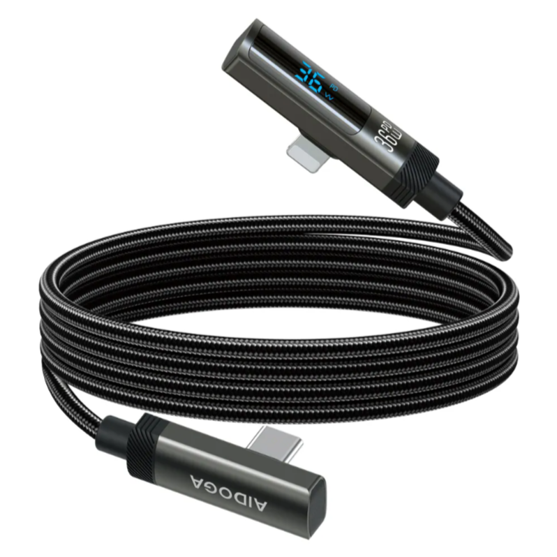 AIDOGA Type-C TO Lightning PD快充線充電線傳輸線 L型彎頭 FlexiPro系列 1.2M-細節圖2