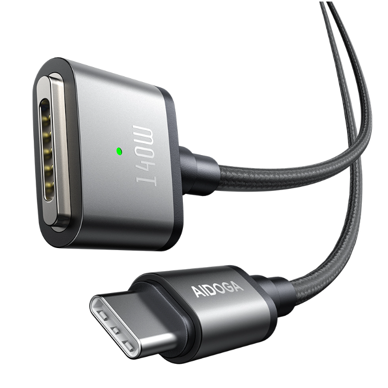 AIDOGA Type-C TO MagSafe 3 PD3.1 磁吸充電線快充線 140W 風暴系列 2M-細節圖2