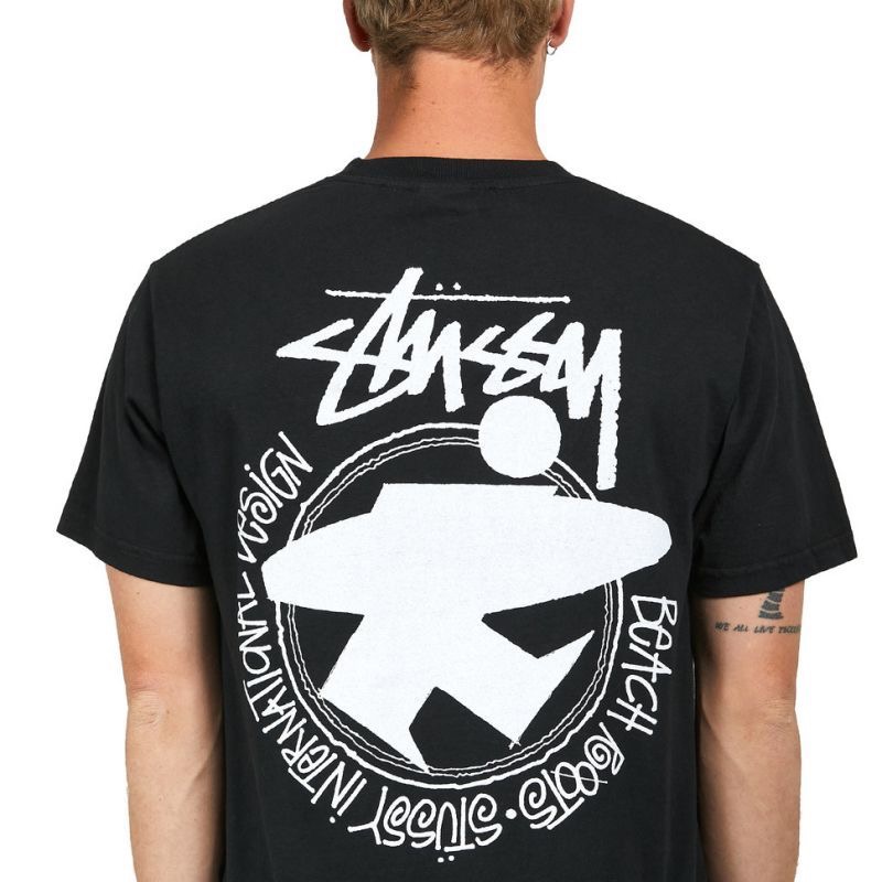 STUSSY OL SURFMAN PIG. DYED TEE 衝浪 小人 背大圖 短袖 男女 情侶款-細節圖2