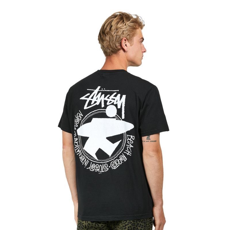 STUSSY OL SURFMAN PIG. DYED TEE 衝浪 小人 背大圖 短袖 男女 情侶款-細節圖3