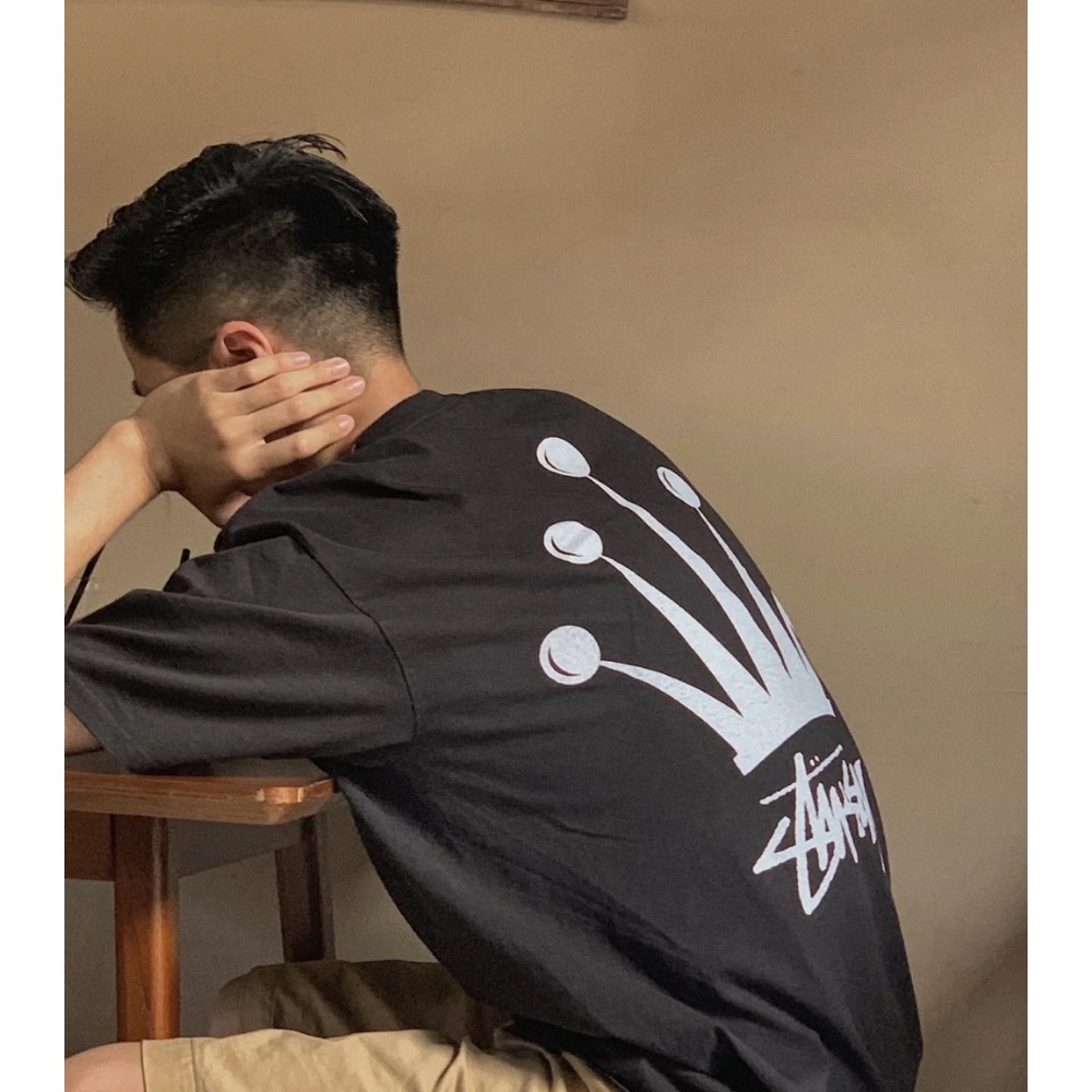 REGAL CROWN PIG DYED TEE  皇冠 草寫LOGO 短袖 男女 情侶款-細節圖6