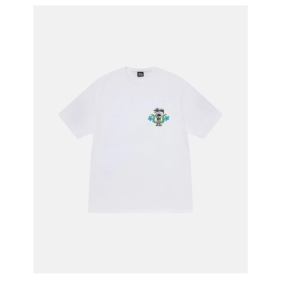 STUSSY SKULL CREST TEE 骷魯 花圈 短袖 男女 情侶款-細節圖11