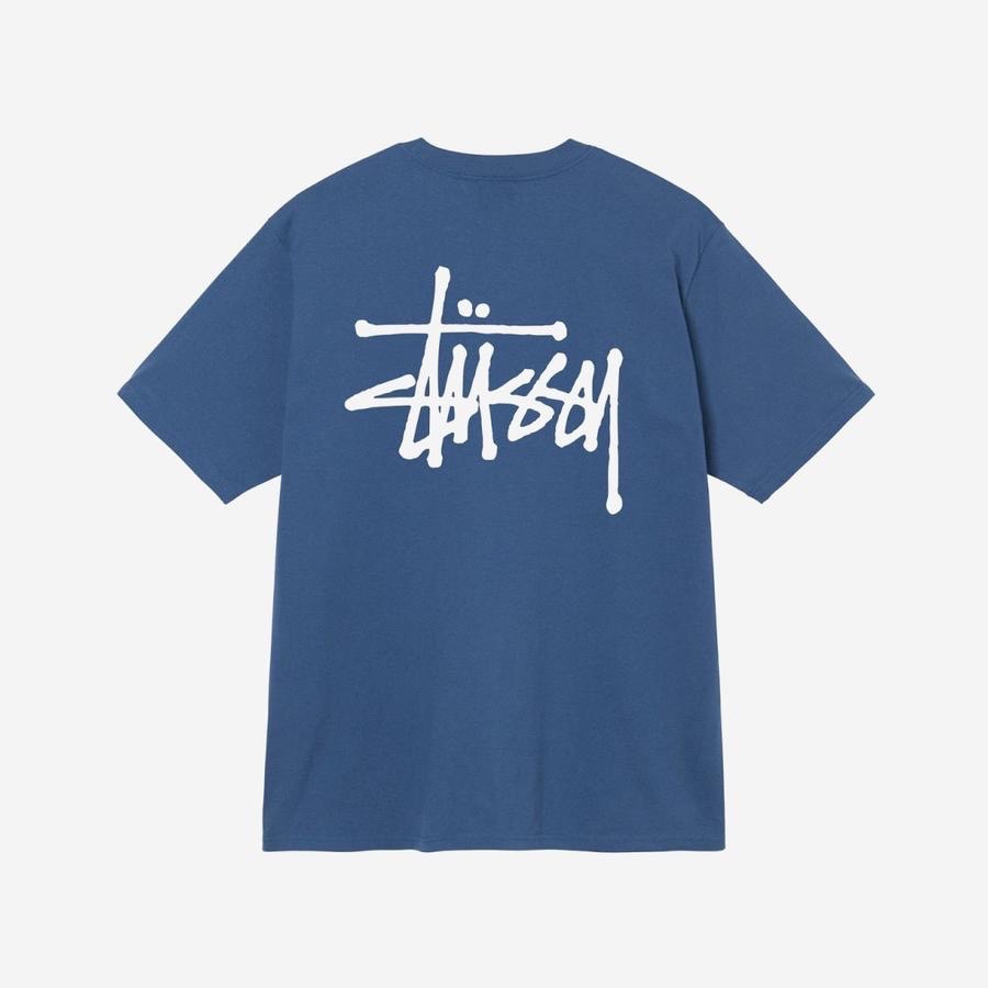STUSSY BASIC LOGO TEE 印花款 多色 亮彩 夏天 草寫款 男女款 情侶 基本 基礎款-細節圖3