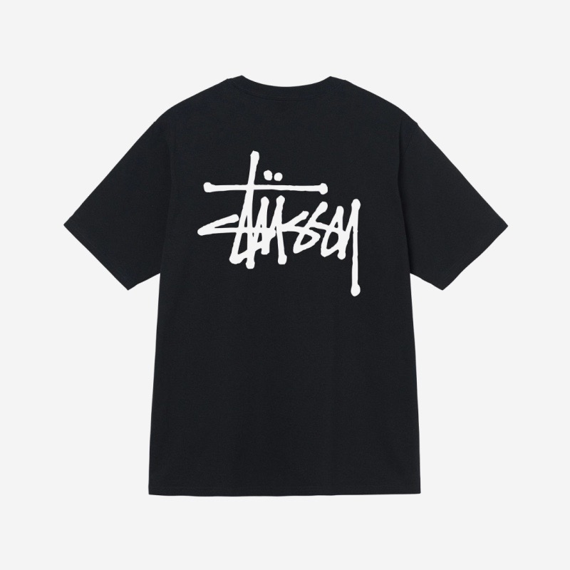 STUSSY BASIC LOGO TEE 印花款 多色 亮彩 夏天 草寫款 男女款 情侶 基本 基礎款-細節圖9