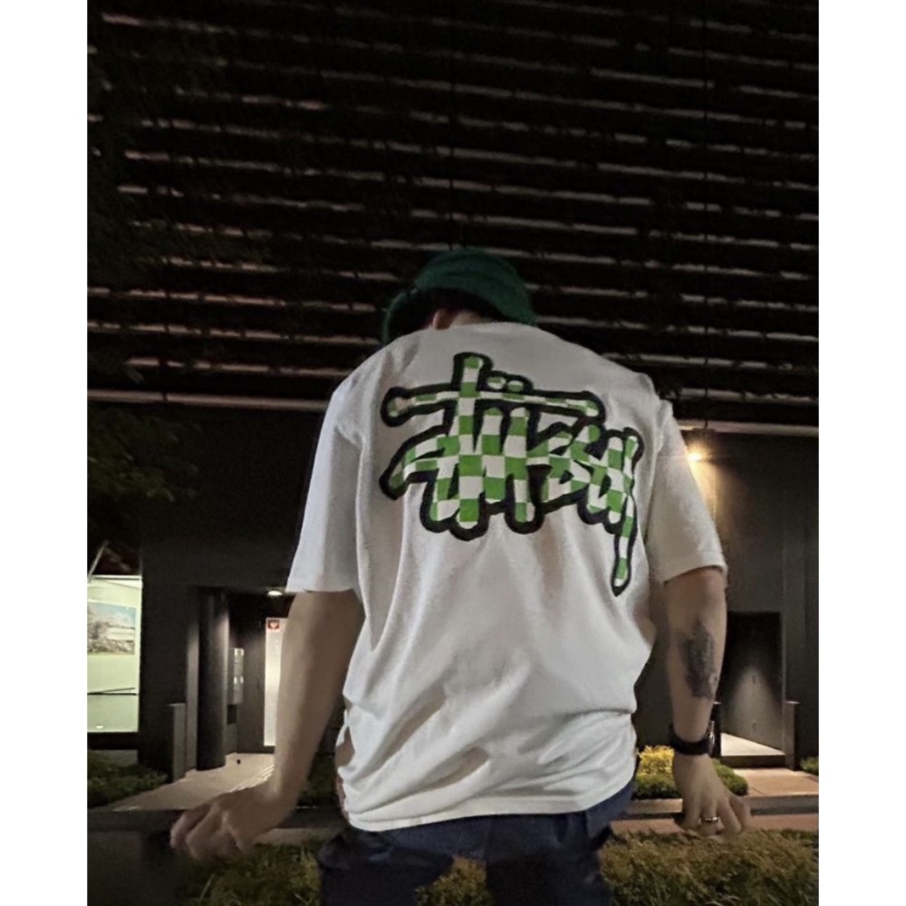 STUSSY SS23 CHECKER STOCK TEE 格紋 LOGO  短袖 情侶款 棋盤格 賽車-細節圖4