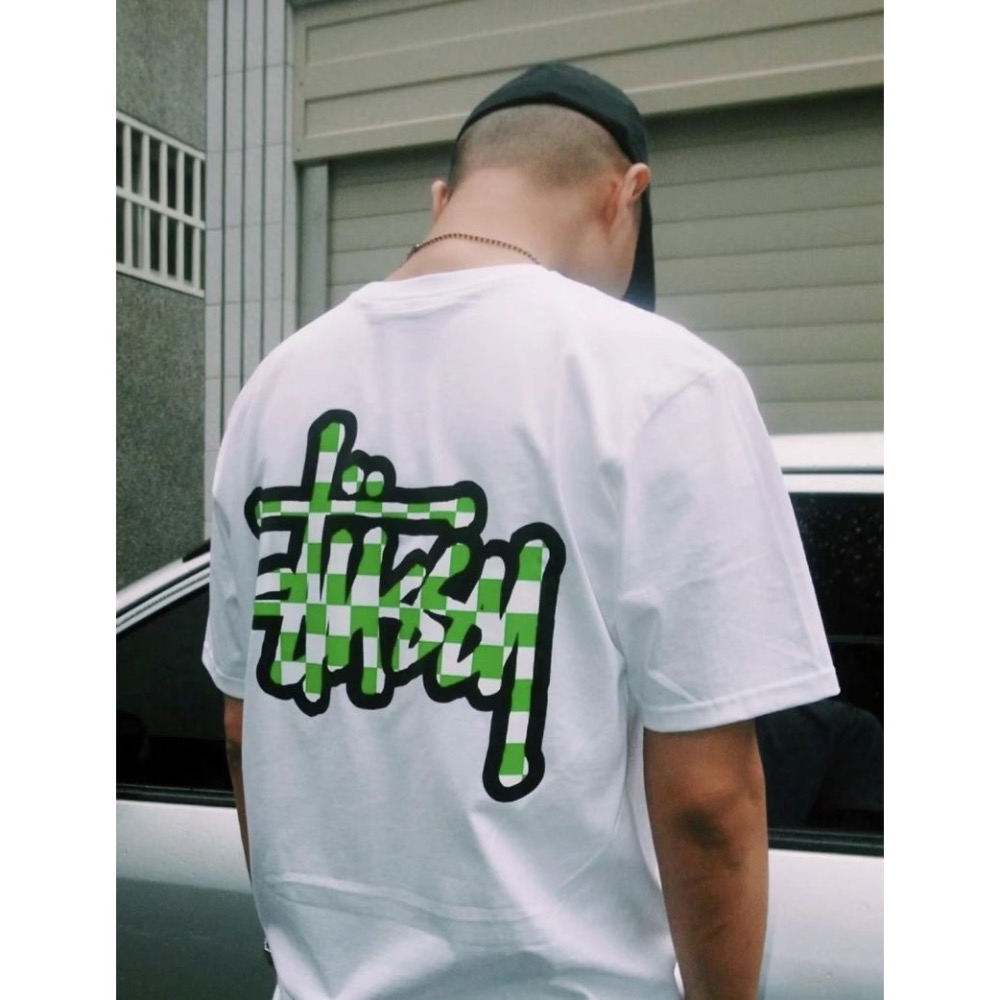 STUSSY SS23 CHECKER STOCK TEE 格紋 LOGO  短袖 情侶款 棋盤格 賽車-細節圖5