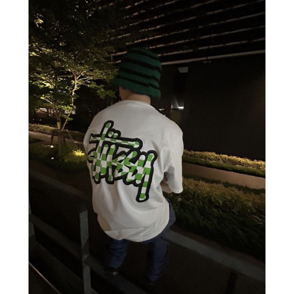 STUSSY SS23 CHECKER STOCK TEE 格紋 LOGO  短袖 情侶款 棋盤格 賽車-細節圖6