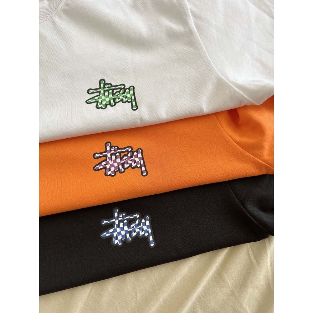 STUSSY SS23 CHECKER STOCK TEE 格紋 LOGO  短袖 情侶款 棋盤格 賽車-細節圖7