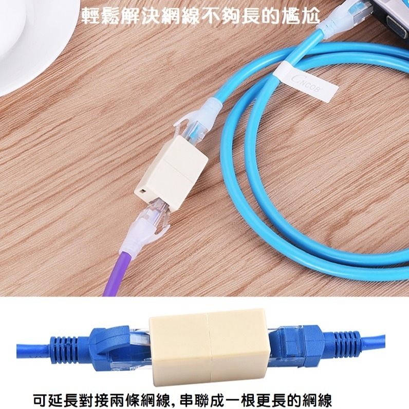 【現貨出清】RJ45 網路線連接器 網路直通頭 網線對接頭 網路線延長器 8P8C 網線對接-細節圖2