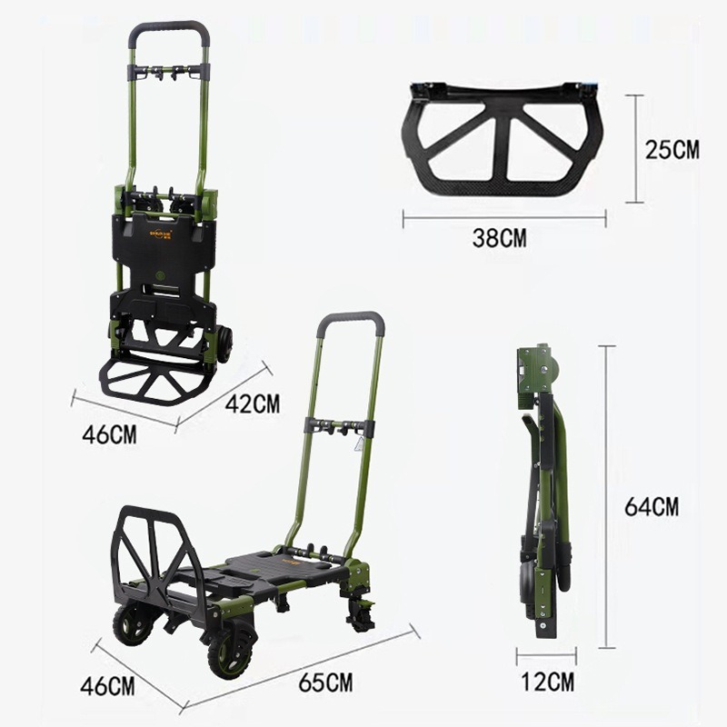 【高雄現貨】STANLEY 二合一折疊手推車 承重70/137公斤 拖車 平板車 搬運車 COSTCO 物流快遞 史丹利-細節圖9