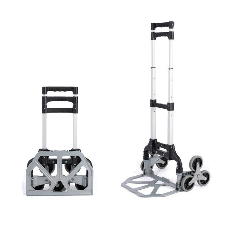 【現貨】爬樓梯車 鋁合金折疊手推車 爬樓梯 行李車 購物 買菜 工作 車載 送貨 手拉車 六輪手推車-規格圖9