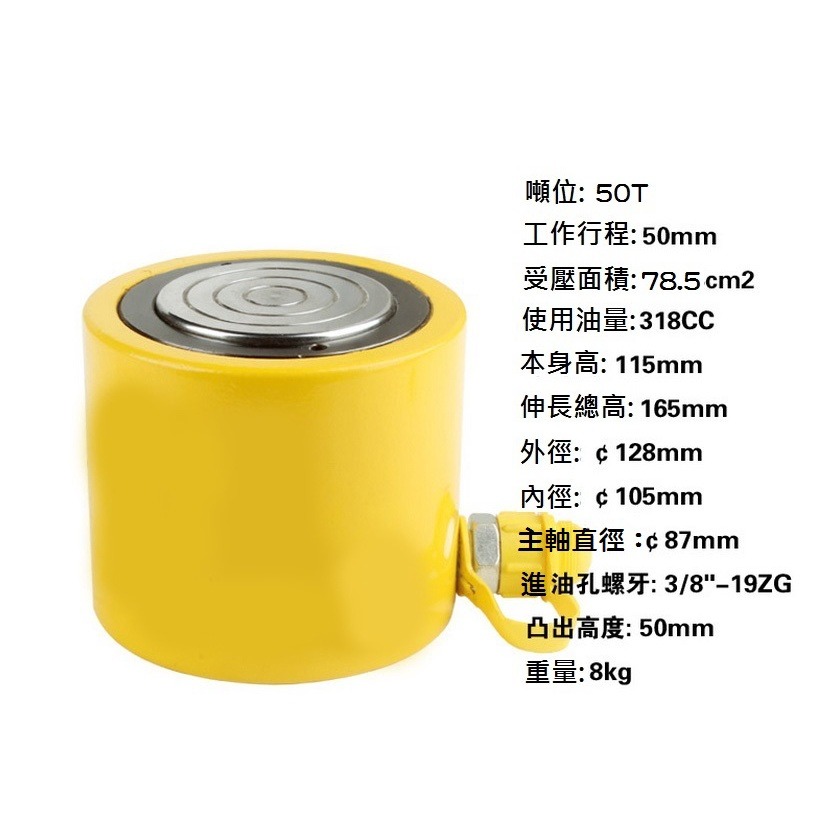 【現貨】短型液壓油壓千斤頂 油壓缸 分離式千斤頂 分體式千斤頂 50T 50mm RSC-5050-細節圖2
