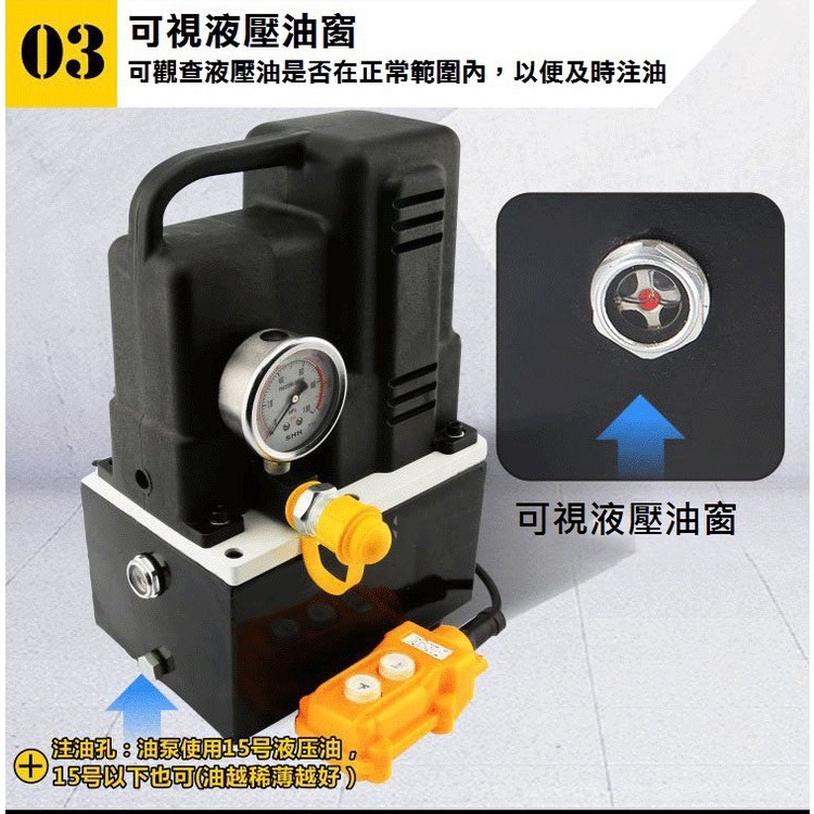 【現貨】攜帶型小型油壓泵 電動油壓泵浦 超高壓電動泵 QQ-700 液壓電動泵 電磁閥開關泵-細節圖8