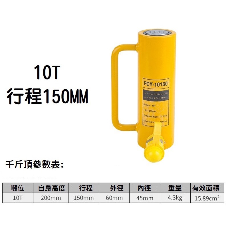 【高雄現貨】分離式超長型千斤頂 10T 20T 30T 行程150mm 液壓油壓千斤頂 油壓缸 分體式-規格圖8