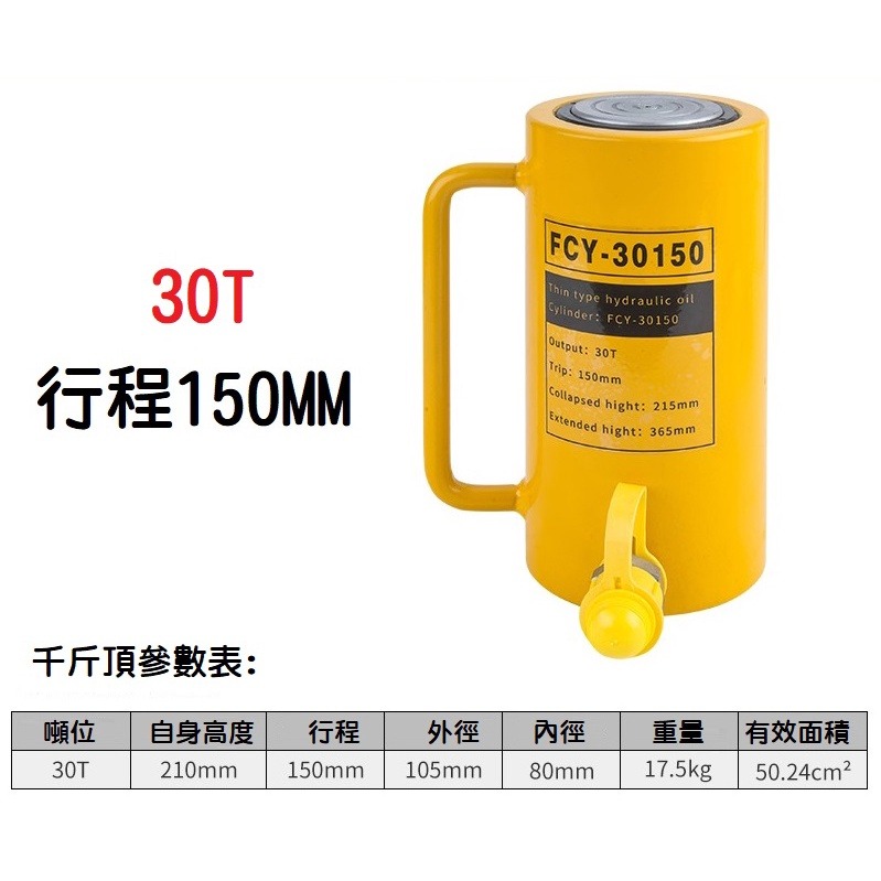 【高雄現貨】分離式超長型千斤頂 10T 20T 30T 行程150mm 液壓油壓千斤頂 油壓缸 分體式-規格圖8