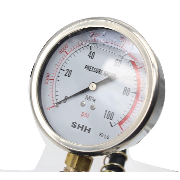【現貨】電動泵 手動高壓耐震壓力錶 全不銹鋼防震防腐壓力錶 帶錶座M14*1.5(100MPa) CP180 CP700-細節圖2