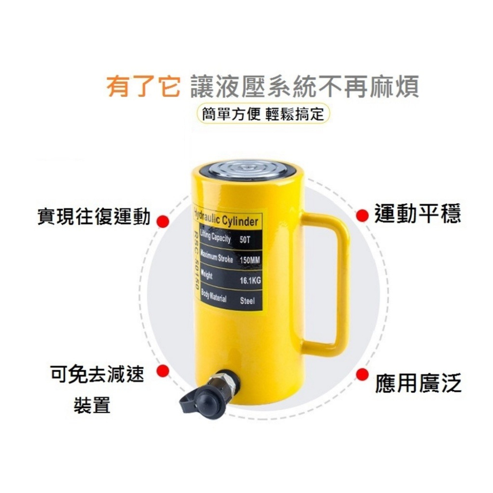 【現貨】長型液壓油壓千斤頂 油壓缸 分離式千斤頂 分體式千斤頂 20T 100mm FCY-20100-細節圖2