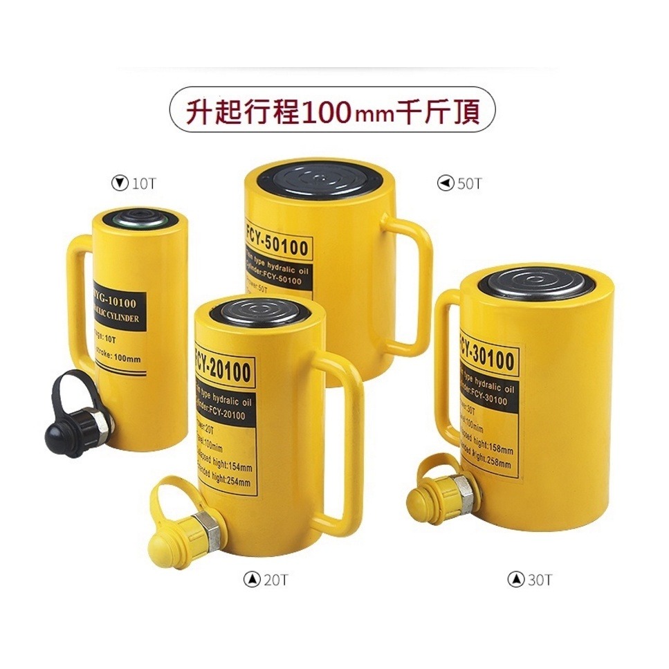 【現貨】長型液壓油壓千斤頂 油壓缸 分離式千斤頂 分體式千斤頂 10T 100mm FCY-10100-細節圖4