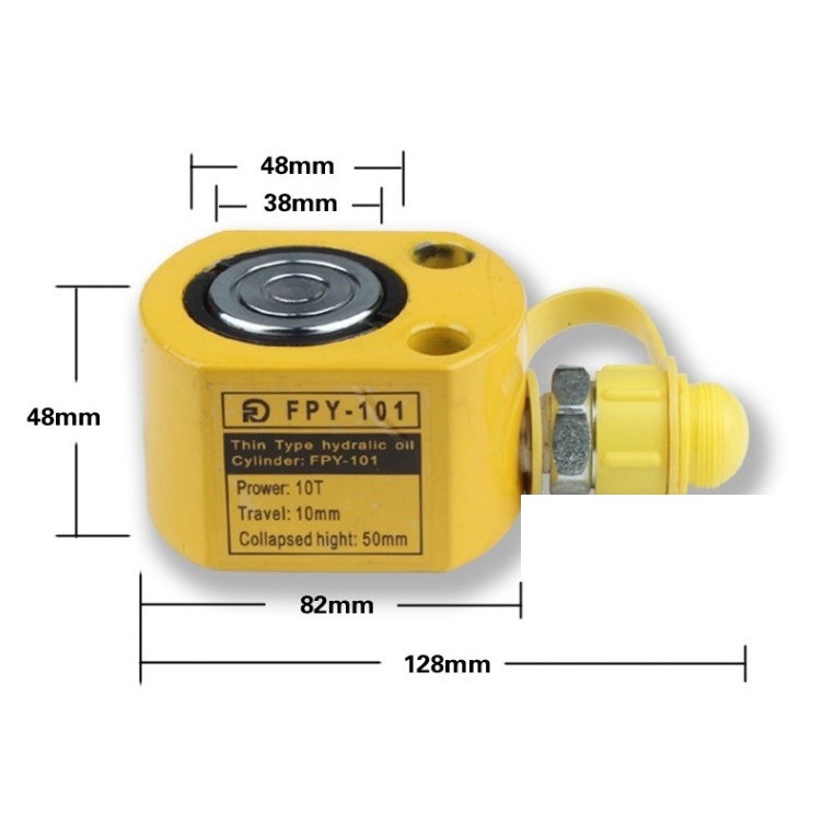 【現貨】超薄型液壓油壓千斤頂 油壓缸 分離式千斤頂 分體式千斤頂 10T 10mm FPY-10T-細節圖2