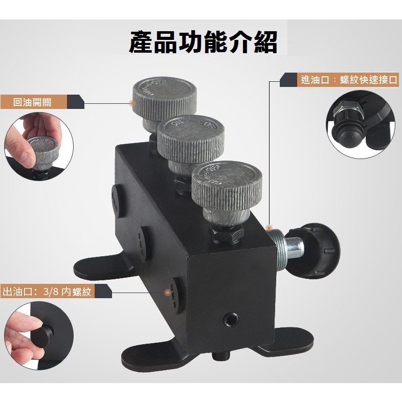 【現貨】油壓二通閥 2通閥 高壓二通閥 二通分配器 油路分配閥 含開關 三通 四通 3通 4通-細節圖4