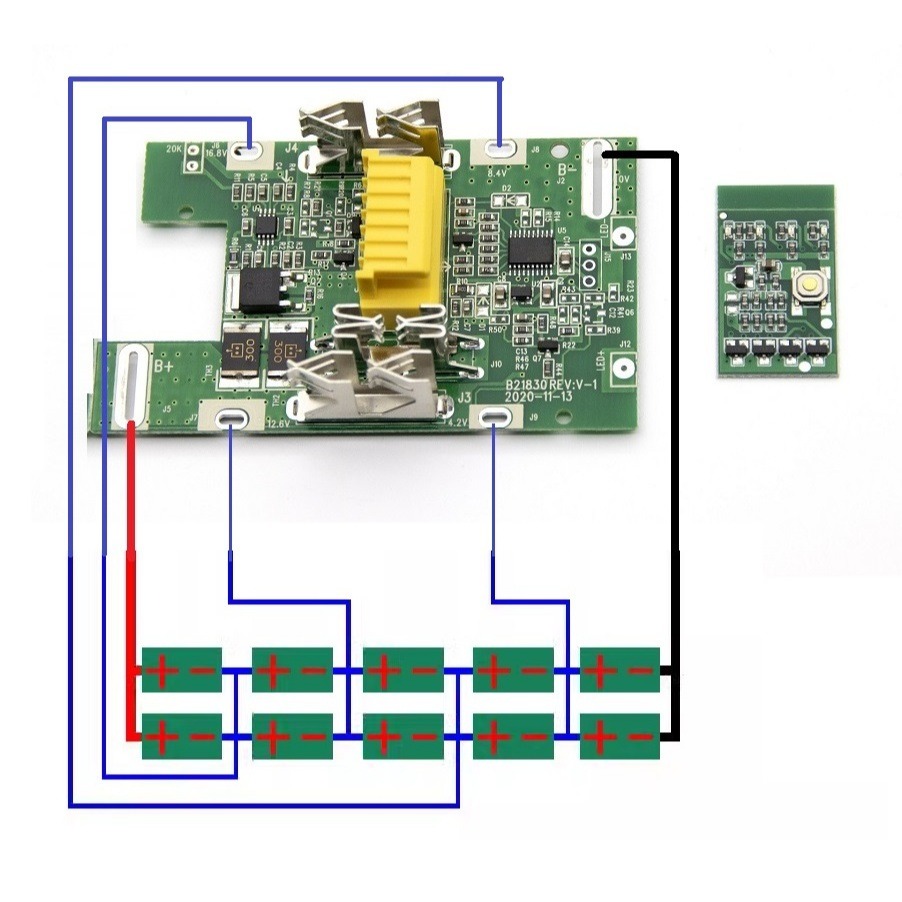 【台灣現貨】牧田 18650 鋰池外殼套料 18V鋰電池 含保護板 大板 10芯 替代Makita BL1830-細節圖3