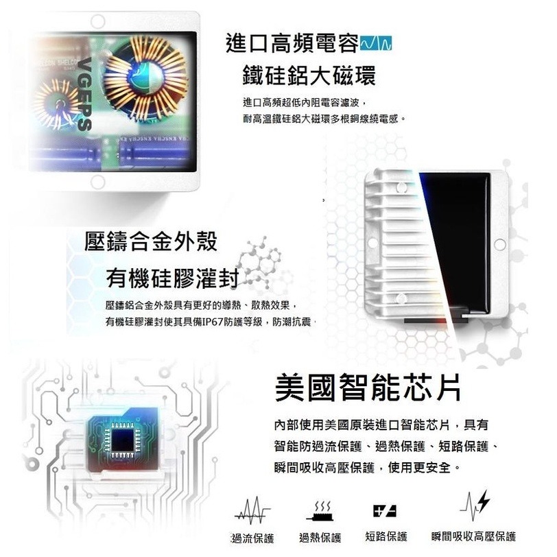 【鋁殼升級版】12V轉24V電源轉換30A 40A 車載電源12V TO 24V DC-DC升壓模組 升壓器防水防震-細節圖5