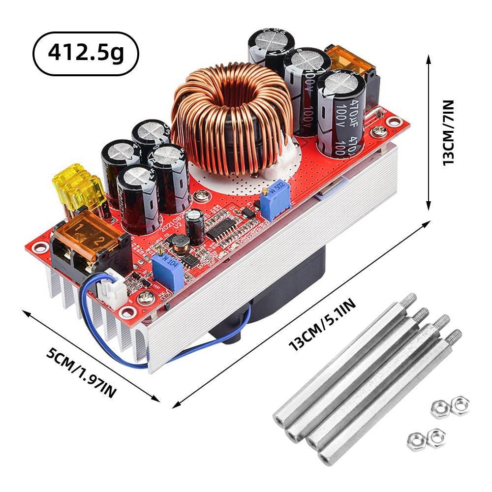 【現貨】1800W 40A 恒流升壓模組 DC-DC可調電源 大電流 電源模組 輸入10V到60V 輸出12V到90V-規格圖7