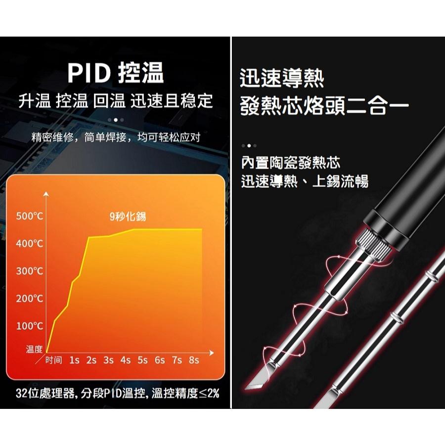 【現貨】T12恆溫可擕式電烙鐵 PD65W供電 內熱式 OLED數顯 可調溫 維修必備 fnirsi同款-細節圖6