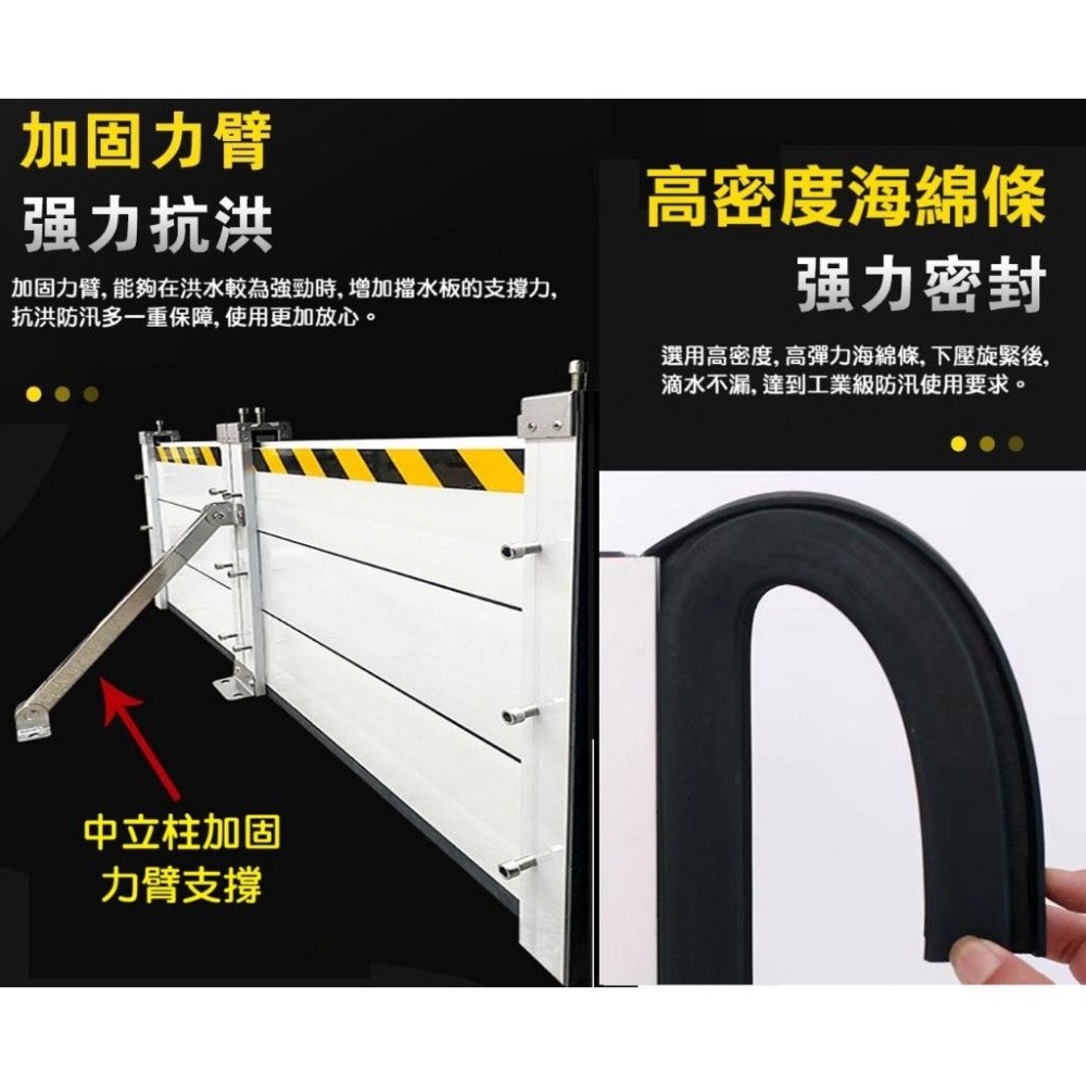 【訂做】鋁合金防水閘門 防淹水 門口 地下車庫 防汛 防洪擋水板 安裝簡單 收納方便 結實耐用 可開發票補助 五年保固-細節圖8