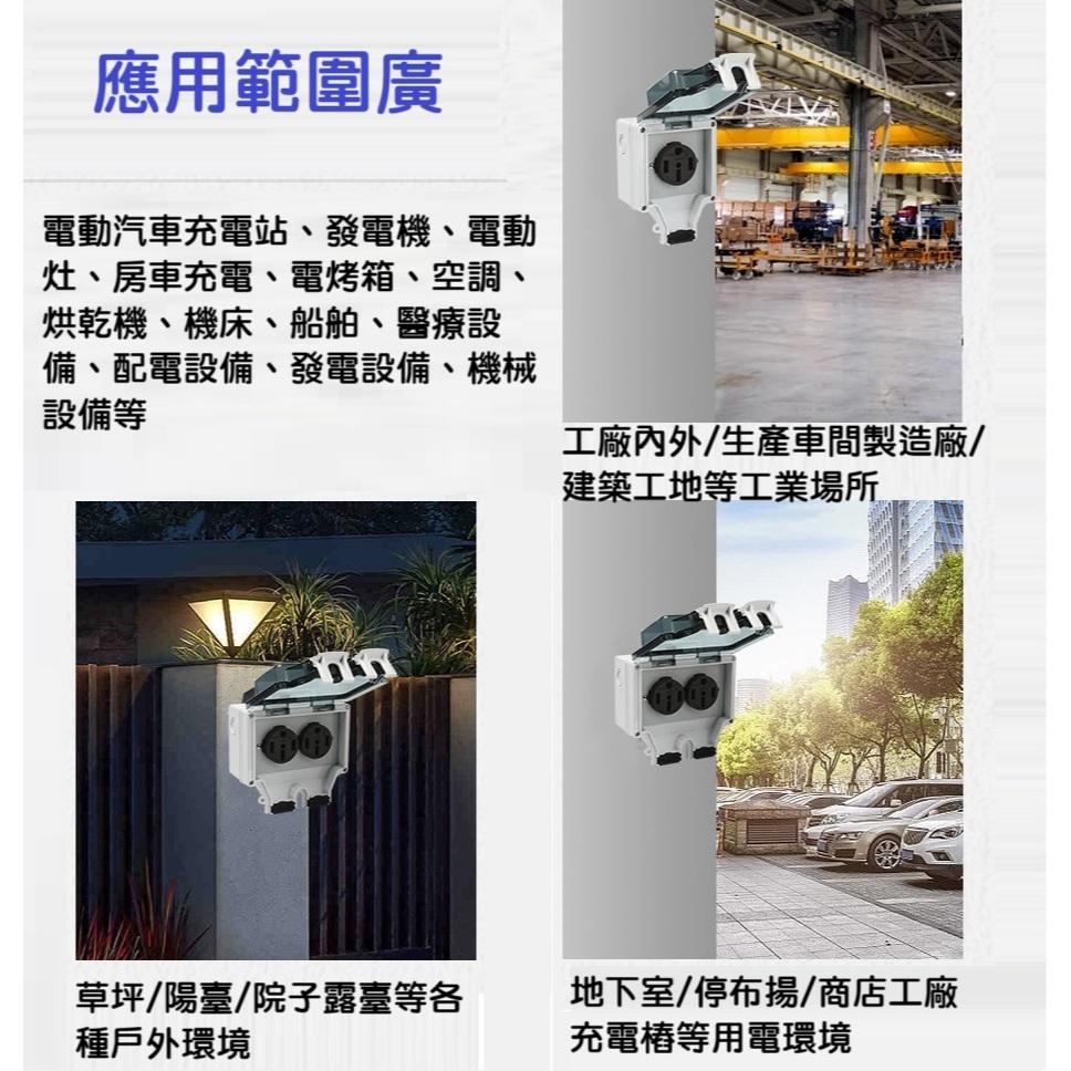 【現貨】美式NEMA 14-50R 防水插座 50A IP66防水防塵 美標工業插座 充電插座 阻燃外殼-細節圖2